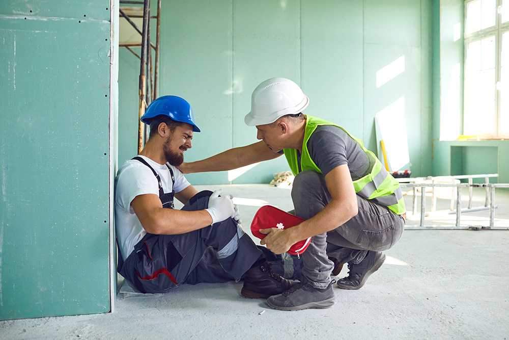 injured construction worker